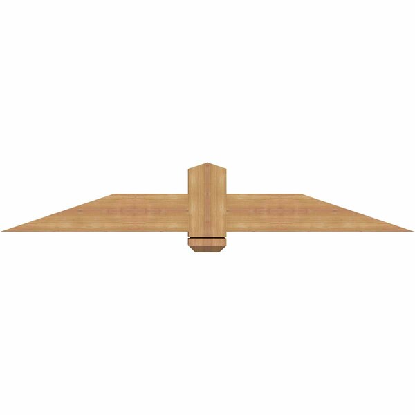 Ekena Millwork Eugene Smooth Timber Gable Bracket, Western Red Cedar, 60"W x 10"H x 5 1/2"D x 5 1/2"F, 4/12 Pitch GBW060X10X0606EUG00SWR - main